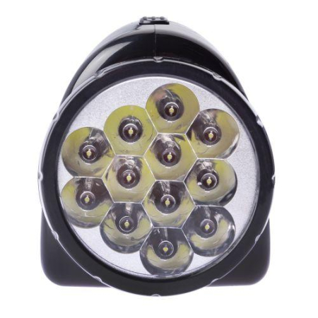 Фонарь-прожектор аккумуляторный TSP12 12 + 18LED аккум. 4В 1.8А.ч ЗУ 220В (картон. упак.) Трофи C0045551