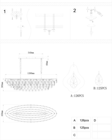 Подвесная люстра Fluorite FL1091-19P