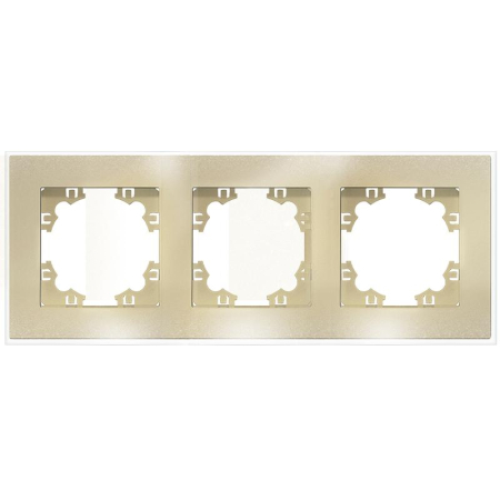 Рамка 3-м Афина стеклянная зол. UNIVersal 2292