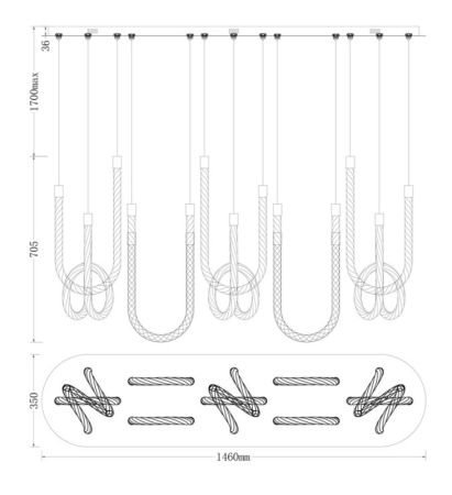 Подвесная люстра Fluorite FL1180-10P