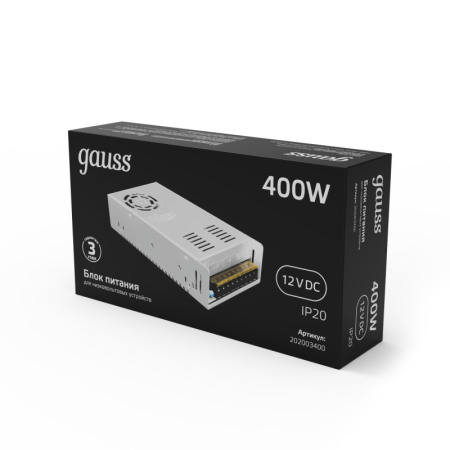 Блок питания для светодиодной ленты Gauss 202003400