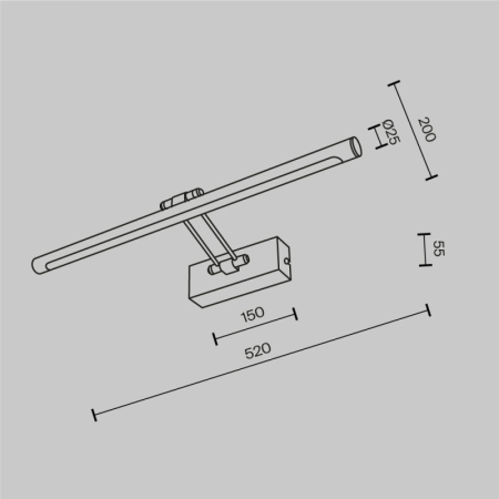 Светильник для картин Maytoni MIR267WL-L12CH3K