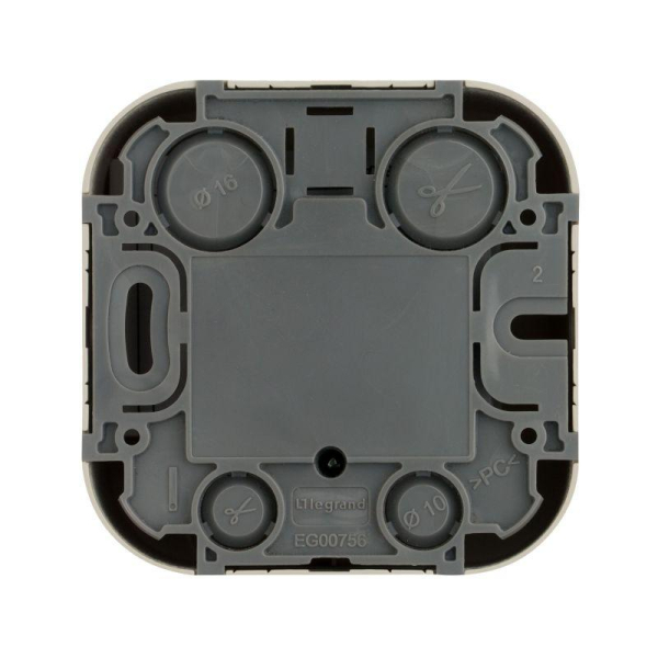 Розетка телевизионная TV 1-м ОП Quteo IP20 с топологией "звезда" сл. кость IEK 782245