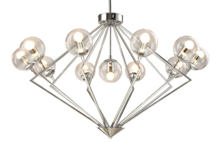 Подвесная люстра Crystal Lux FABRICIO SP11 CHROME/TRANSPARENTE