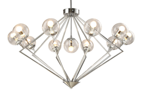 Подвесная люстра Crystal Lux FABRICIO SP11 CHROME/TRANSPARENTE