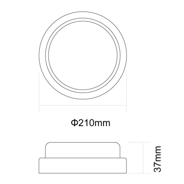 Светильник светодиодный ЖКХ 24Вт 4000К IP65 220В влагозащ. круг LBF-0804 C01 Ultraflash 15340