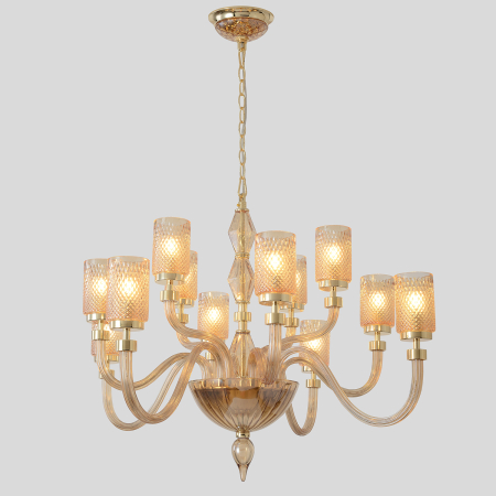 Crystal Lux Люстра Crystal Lux SILVESTRO SP12 AMBER