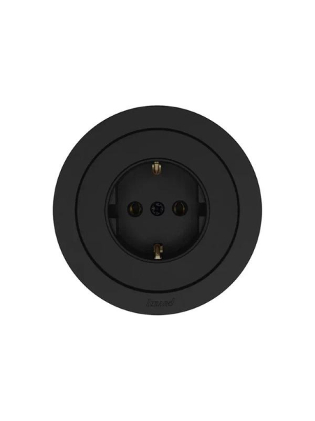 Розетка 1-м OSEN IP20 16А с заземл. ПБТ механизм черн. бархат LEZARD 743-4288-122B