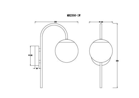 Бра MyFar MR2350-1W