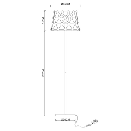 Торшер Divinare 1609/02 PN-48