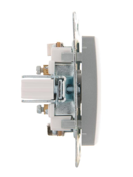 Розетка телевизионная проходная TV СП Karina механизм матов. серебр. LEZARD 707-4388-129