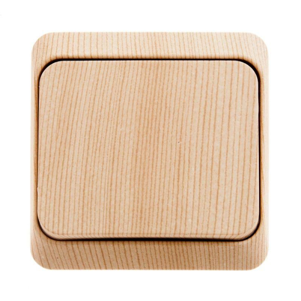 Переключатель проходной 1-кл. ОП Этюд 10А IP20 сосна SE BA10-004D