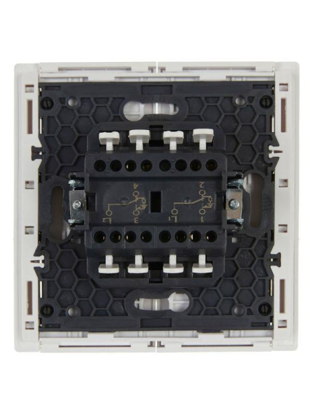 Выключатель проходной 2-кл. СП FORTE&PIANO 10А FP208 с индикацией бел. IEK FP-V22-1-10-1-K01