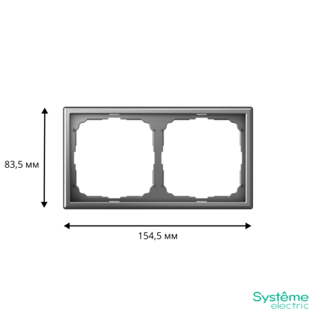 Рамка 2-м ArtGallery универс. сталь SE GAL000902