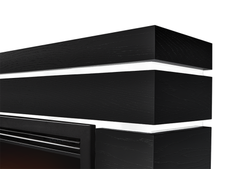 Портал Firelight Moderno 25 шпон чёрный дуб