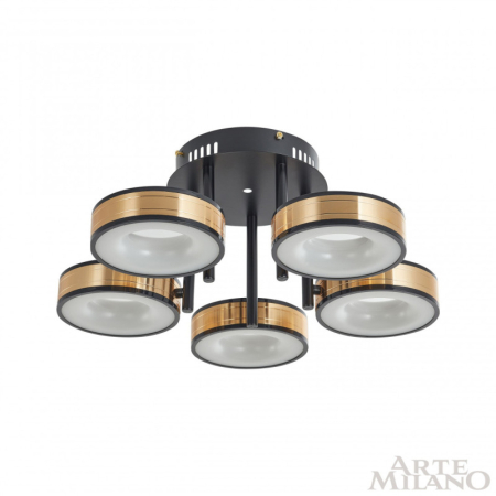 Накладной светильник Arte Milano 271040/5R BK/GD