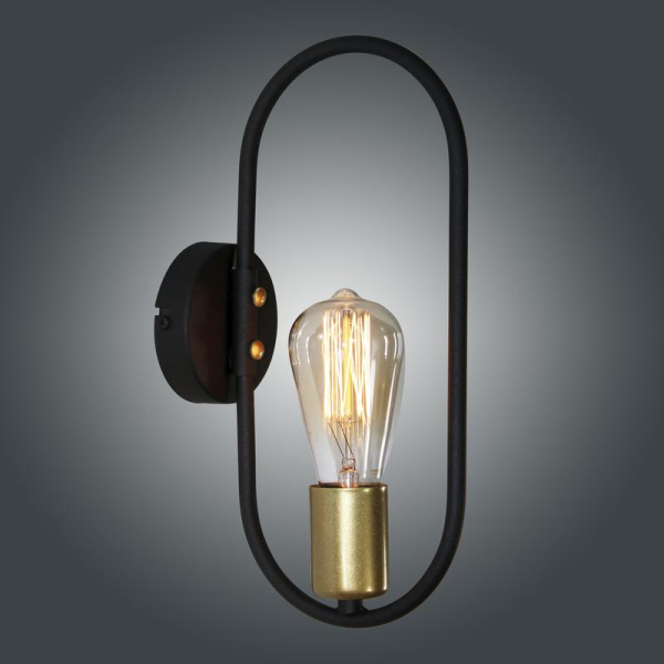 Светильник "Солей" 511 НББ 01-60-187 Е27 (ИМ) настенный черн. зол. Элетех 1005405395