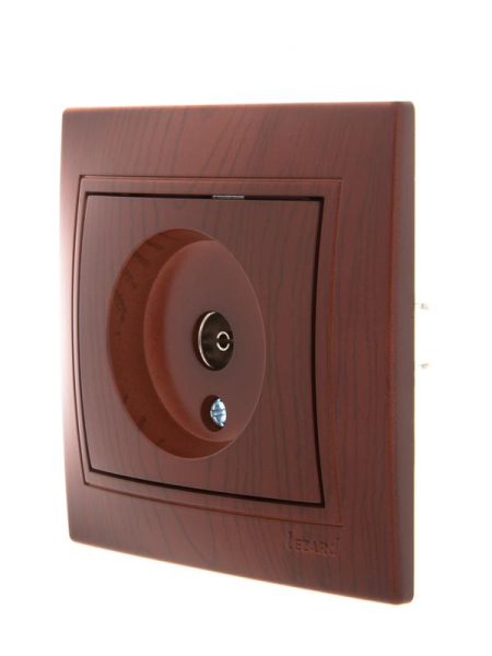 Розетка телевизионная оконечная TV Mira вишня LEZARD 701-0601-130