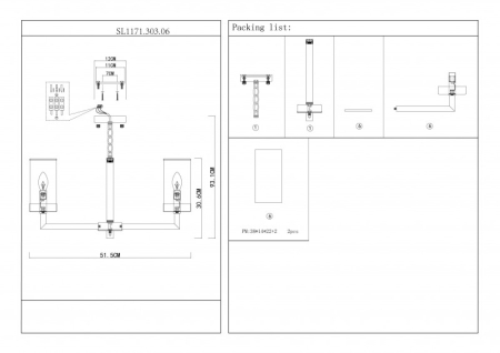 Подвесная люстра ST-Luce SL1171.303.06