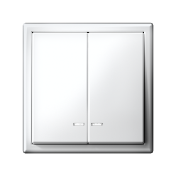 Выключатель 2-кл. ArtGallery (сх. 5а) 10AX с подсветкой быстрозажим. клем. механизм бел. SE GAL000153S