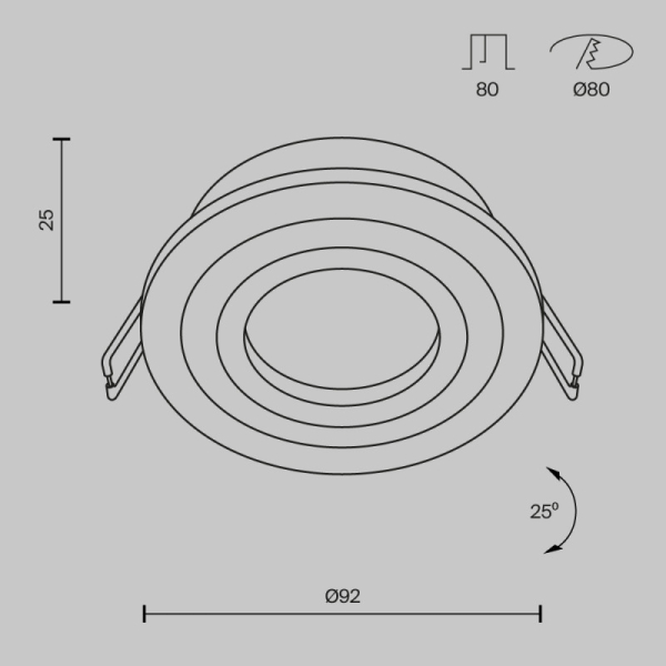Встраиваемый светильник Maytoni Technical DL023-2-01S