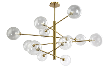 Crystal Lux Люстра Crystal Lux MARZO SP12 BRONZE/TRANSPARENTE