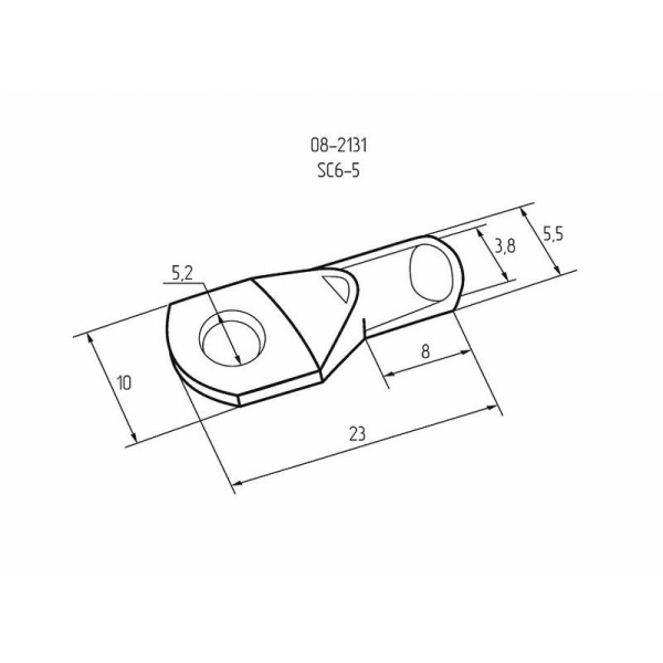 Наконечник кольцевой REXANT НК, ø5.2 мм, 6 мм², ТМЛ (DIN) 6-5