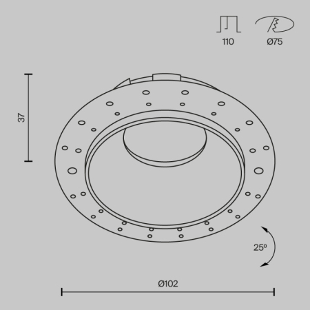 Встраиваемый светильник Maytoni Technical DL051-U-2W