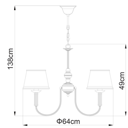 Подвесная люстра ARTE Lamp A3579LM-5AB