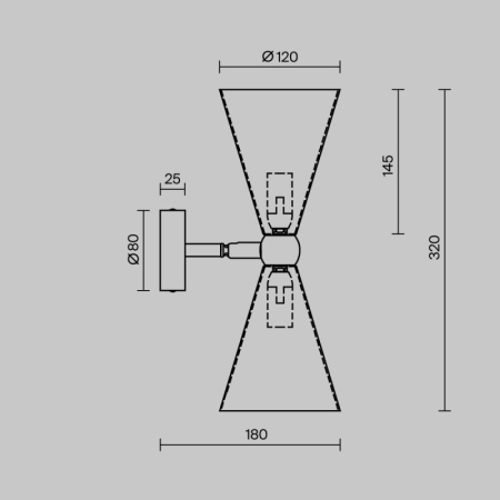 Бра Maytoni MOD108WL-02GB