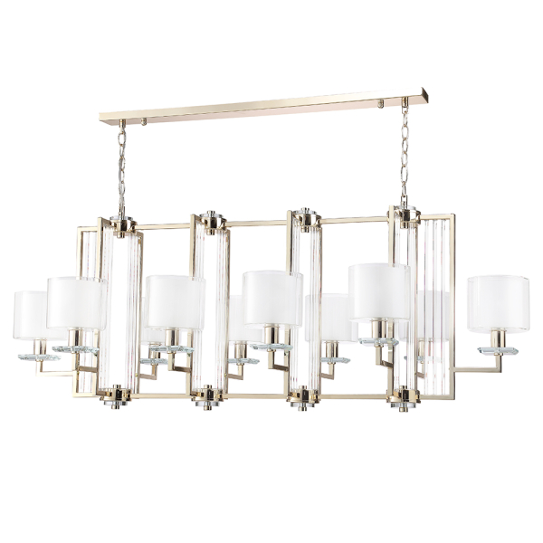 Crystal Lux Люстры Crystal Lux NICOLAS SP10 L1300 GOLD/WHITE