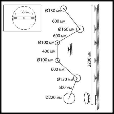 Бра Odeon Light 7115/36WL