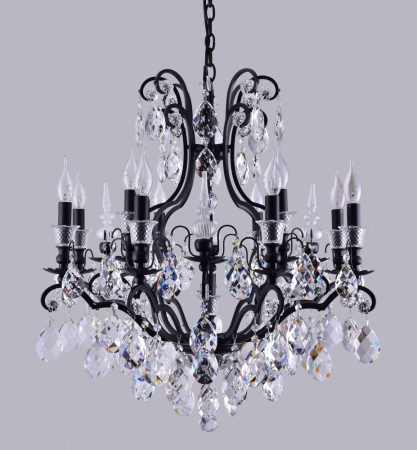 Crystal Lux Люстра Crystal Lux MAGNIFICO SP13 BLACK/TRANSPARENT