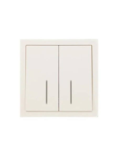 Выключатель 2-кл. с индик. СП ZIMA IP20 10А безвинт. зажим слон. кость LEZARD 704-9088-112QC