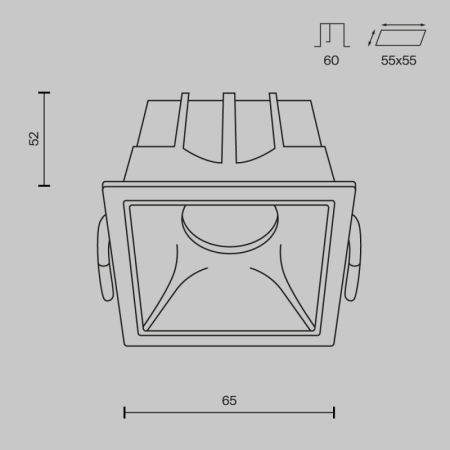 Встраиваемый светильник Maytoni Technical DL043-01-10W3K-D-SQ-WB