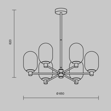 Люстра на штанге Freya FR1012PL-06BS