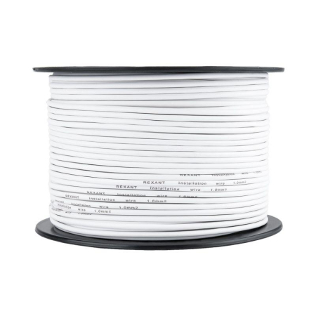 Провод ПГВА 1х1,00мм², белый, бухта 100м REXANT