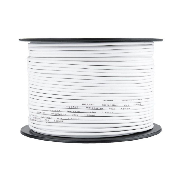 Провод ПГВА 1х1,00мм², белый, бухта 100м REXANT