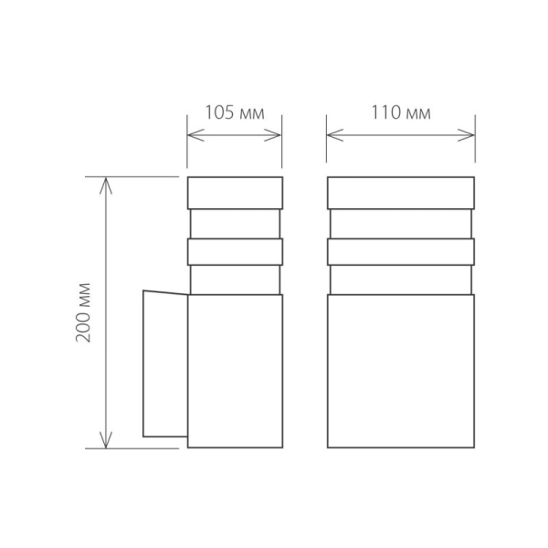 Светильник настенный Elektrostandard Techno 1450 черный