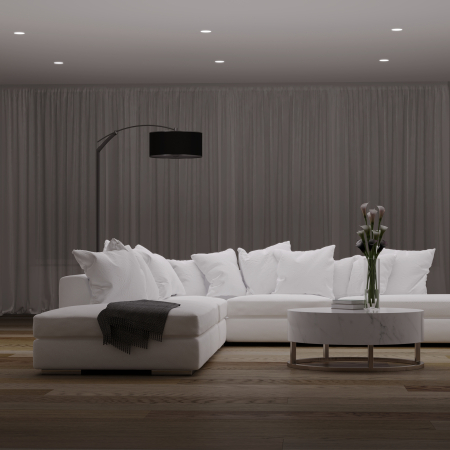 QUASAR 55 RND Встраиваемый потолочный гипсовый светильник