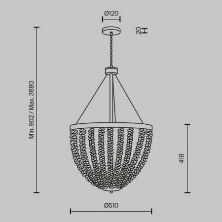Подвесная люстра Maytoni MOD440PL-06BS