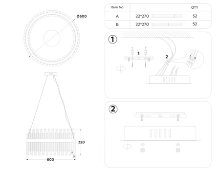 Подвесная люстра Ambrella Light TR5010