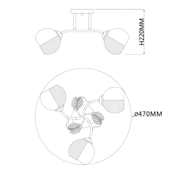 Накладная люстра Escada 1119/3PL