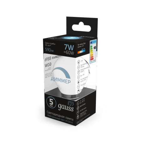 Светодиодная лампа Gauss 105102207-D