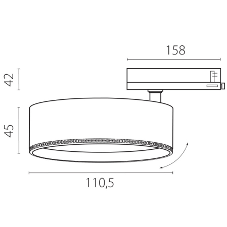 Светильник на шине Lightstar A5647QT60G