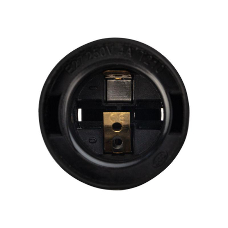 Патрон пластиковый термостойкий подвесной Е27 черный REXANT