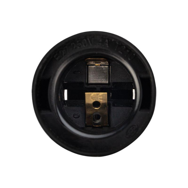 Патрон пластиковый термостойкий подвесной Е27 черный REXANT