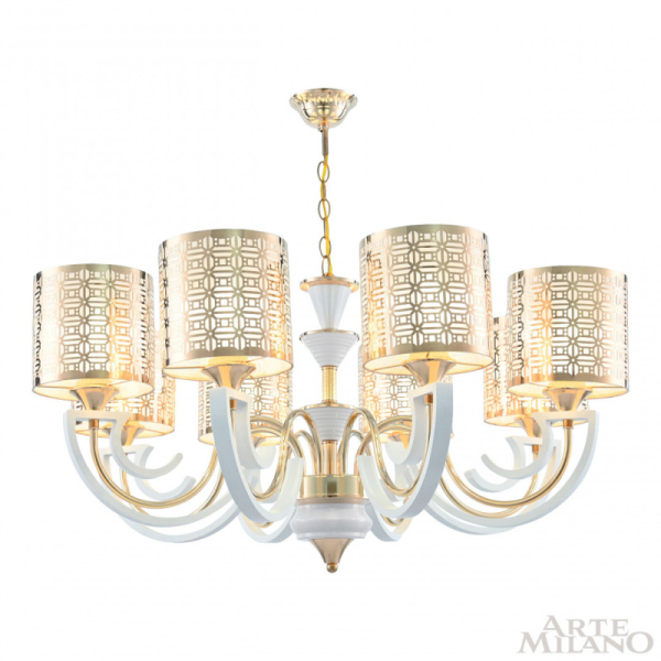 Подвесная люстра Arte Milano 308857/8 Wh/Gd