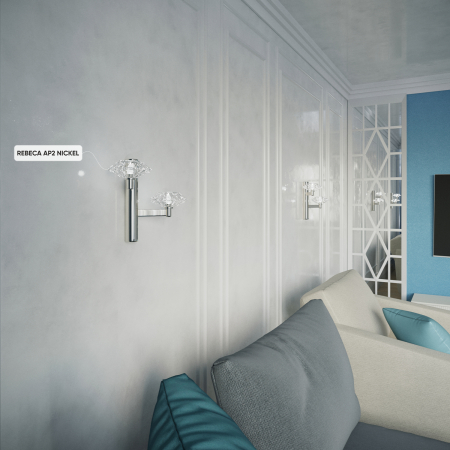 Crystal Lux Бра Crystal Lux REBECA AP2 NICKEL
