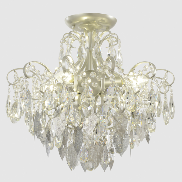 Crystal Lux Светильник потолочный Crystal Lux ESMIRALDA PL4 SILVER